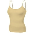 thumbnail image 2 of Emmalise Women Layering Short Cami Adjustable Strap Tank Top - 3Pack - Bk, Fuschia, Kh, M, 2 of 3
