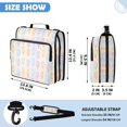 thumbnail image 3 of Zipper Binder with Shoulder Strap 2 inch 3 Ring Waterproof File Folder Organizer Bag 500 Sheet Popsicle Pattern, 3 of 8