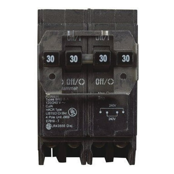 Cutler Hammer Circuit Breaker Double Pole 30/30 Amp 1 " Spaces Bulk