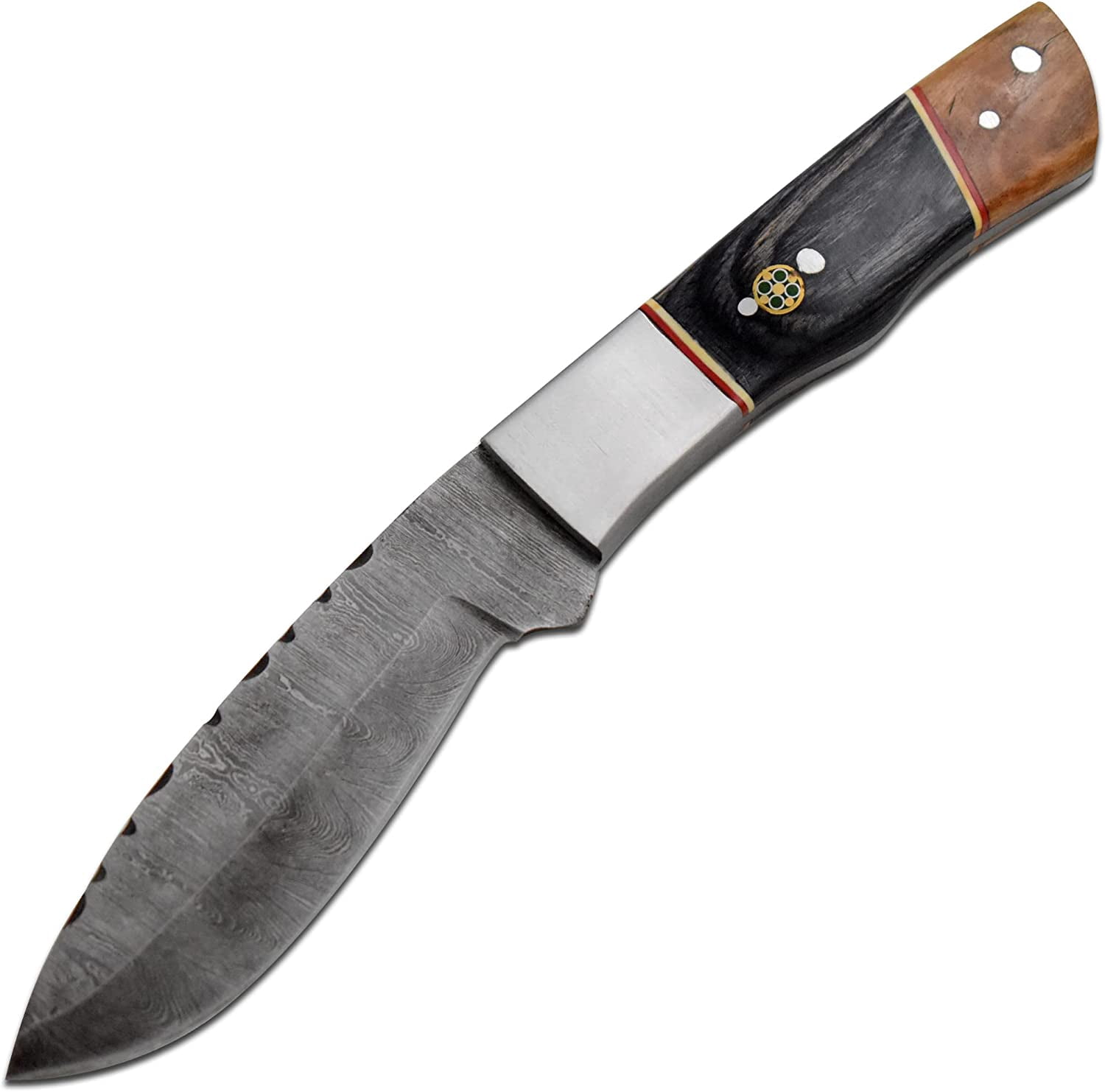 Old Ram Handmade 9-Inches Damascus Steel Fixed Blade Hunting Knife With Sheath