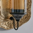 thumbnail image 6 of Vivien 14" Abstract Gold Wall Candle Sconce with Glass Hurricane, 6 of 6