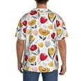 thumbnail image 3 of KLL Tulips Flowers Print Men's Shirt Short Sleeve Button Down Summer Cuba Beach Shirts- Small, 3 of 5