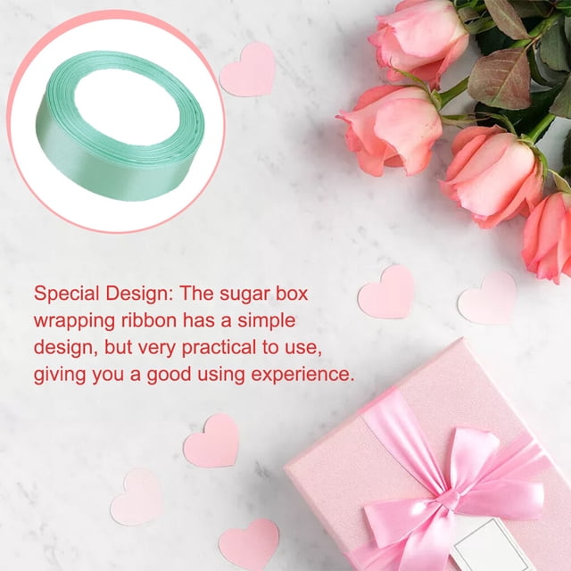 Gift Wrap Ribbon Wedding Clothes Making Supply Multi-color DIY Craft Accessories Festival Fabric Polyester Ribbons Box Ornaments Light Green 141