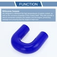thumbnail image 4 of 1 Pcs 40mm/1.57" ID 120mm/4.72" Length 180° Blue Car Silicone Hose Coolant Hose Universal, 4 of 7
