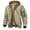 04 Khaki, variant on YueHuiYing Men's Workwear Style Hooded Jacket Fake Two-piece Spliced Plaid Interior With Multiple Pockets For Warmth And Casual Flight Jacket