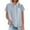 Blue, variant on Antinious Summer Tops for Women Trendy,Sweatshirt for Women,Ladies Short Sleeve Lapel Pocket Pleated Casual Loose Shirt,Pink,XXL