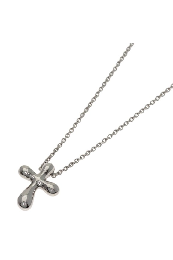 Pre-Owned Tiffany & Co. Small Cross Necklace, Platinum PT950, Women's.