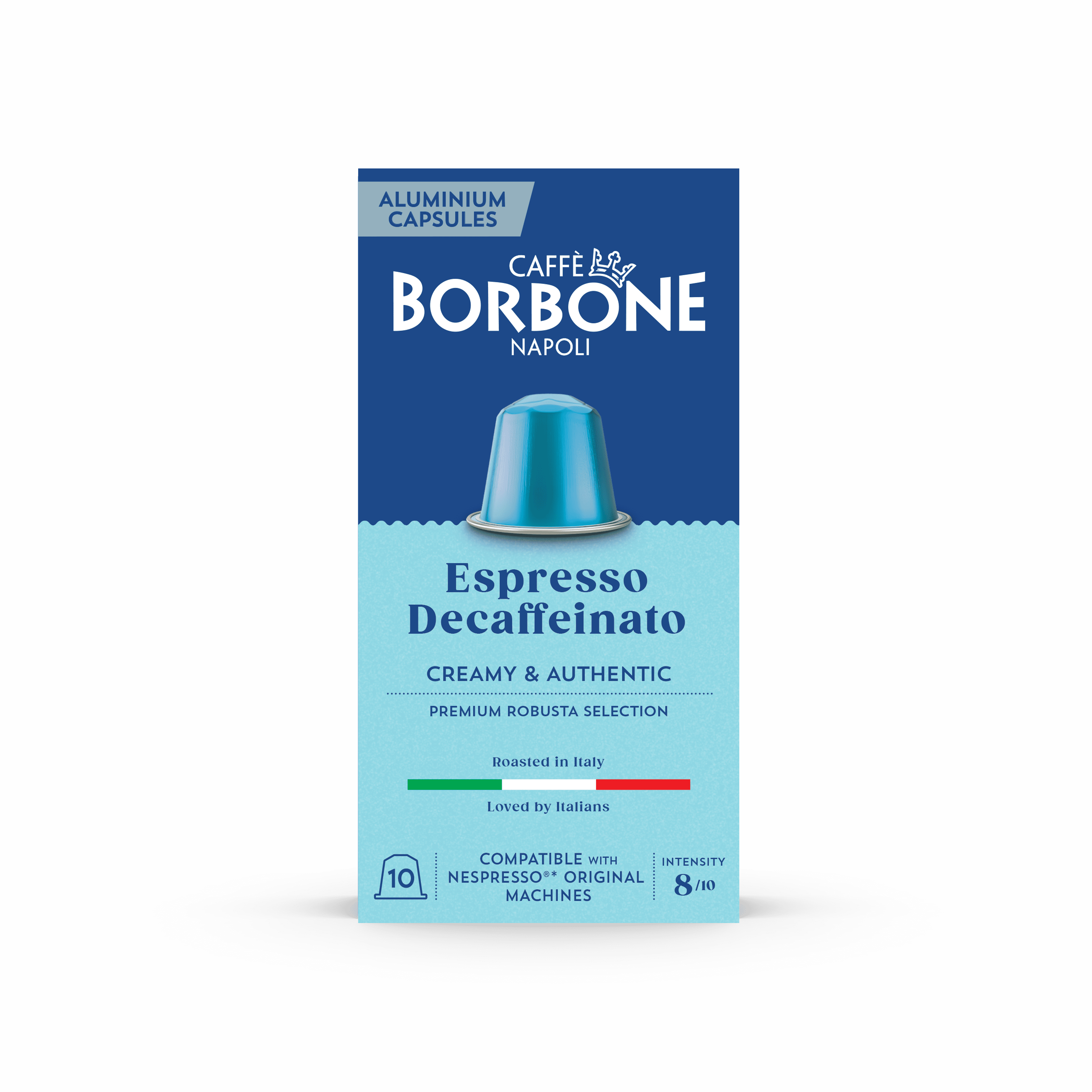Caffè Borbone Decaffeinated Blend, Dark Roast, Aluminum Espresso Capsules, 100 Count
