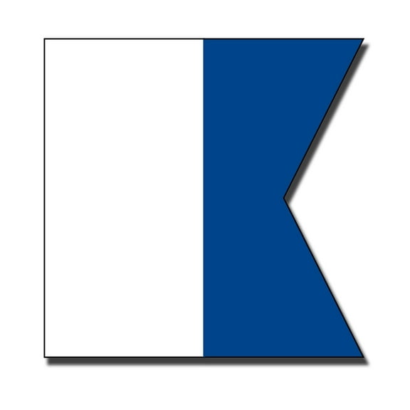 3.8 Inch Navy International Alpha Signal Flag Sticker