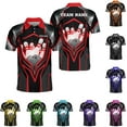 thumbnail image 2 of Personalized Name Bowling Polo Shirts 3D for Men and Women, Bowling Shirt, Bowling Shirts for Men Team Bowling Shirt (Pink, M), 2 of 10