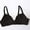 Black, variant on Women's Thin Solid Color Comfortable Breathable Push Up Bra With Underwire Triple Bra Sports Bra for Women Bush up Bra Keyhole Bra Non Removable Padded Sports Bras for Women Sports Bra Padded Bandeau