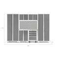 thumbnail image 6 of NewAge Products Bold Series Platinum 7 Piece Cabinet Set, Heavy Duty 24-Gauge Steel Garage Storage System, Slatwall Included, 6 of 12
