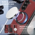 thumbnail image 4 of Decase for Samsung Galaxy Z Fold 6 Case with Magnetic 360° Rotation Stand,Compatible with Mag-safe, Military Grade Shockproof Case, Carbon Fiber Texture Design for Samsung Galaxy Z Fold 6,Red, 4 of 9