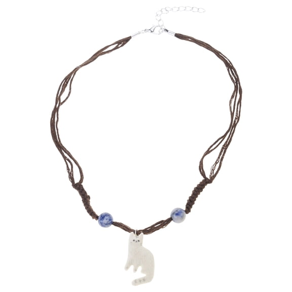 Elegant Cats Charm Necklace with Rope Chain Pendant Neckchain Jewelry For Everyday Wear And Special Occasions