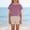 Purple, variant on Eltusu Girls Cotton T-Shirts, Casual Crewneck Solid Color Short SLeeve Summer Tops Purple Size 10-12 T