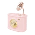 thumbnail image 3 of Reloj digital con altavoz retro BT Hugo regalo de cumpleaños creativo Reloj despertador vintage Rosa, 3 of 9