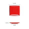 thumbnail image 2 of Excellante 12" Square Plate, 1" Deep, Pure Red Extra Heavy Weight Melamine Dinnerware Collection, Comes in Dozen, 2 of 2