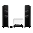 thumbnail image 1 of Fluance RT82 Reference High Fidelity Vinyl Turntable (Piano Black), PA10 Phono Preamp and Ai81 Powered Floorstanding Speakers (Black Ash), Ortofon OM10 Cartridge, 150W Class D Amplifier, Bluetooth, 1 of 8