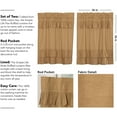 thumbnail image 5 of VHC Brands Simple Life Cotton Ruffled Tier Curtains, Khaki, 2 Panels, 5 of 5