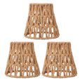 thumbnail image 1 of Pantalla de Lámpara, clip en la mesa de reemplazo de la lámpara e14 bulbo 3pcs faux rattan para hotel, 1 of 7