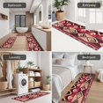 thumbnail image 5 of Red Geometric Striped Pattern Kitchen Rugs Sets Of 3,Kitchen Runner Rugs Non Skid Washable,Decorative Kitchen Floor Mats for Kitchen,Sink,Laundry,17"x30"+ 17"x47" + 17"x59", 5 of 6