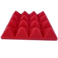 thumbnail image 3 of 48 Piezas 25X25X5Cm Estudio AcúStico Espuma Insonorizada PiráMide Aislamiento de Ruido Paneles de Tratamiento de AbsorcióN de Sonido Negro + Rojo, 3 of 4
