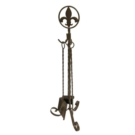Leigh Country 4 Piece Fleur De Lis Fireplace Tool Set Walmart Com