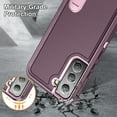 thumbnail image 6 of SaniMore for Samsung Galaxy S24 Hybird Case, Rugged PC Back Shockproof TPU Shell Metal Hidden Kickstand Drop Resistant Anti-slip Heavy Duty Protective Case for Samsung Galaxy S24, Purple, 6 of 9