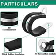 thumbnail image 3 of 50PCS Cable Clamps 1-1/2 Inch 304 Stainless Steel Cable Clamps Rubber Coated Cushioned Insulated Cable Clamp,Automotive Wire Clamps,Pipe Clamps,Metal Clamp for Tube,Wire Cord Installation(38mm), 3 of 6