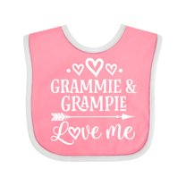 Inktastic Grammie and Grampie Love Me Boys or Girls Baby Bib