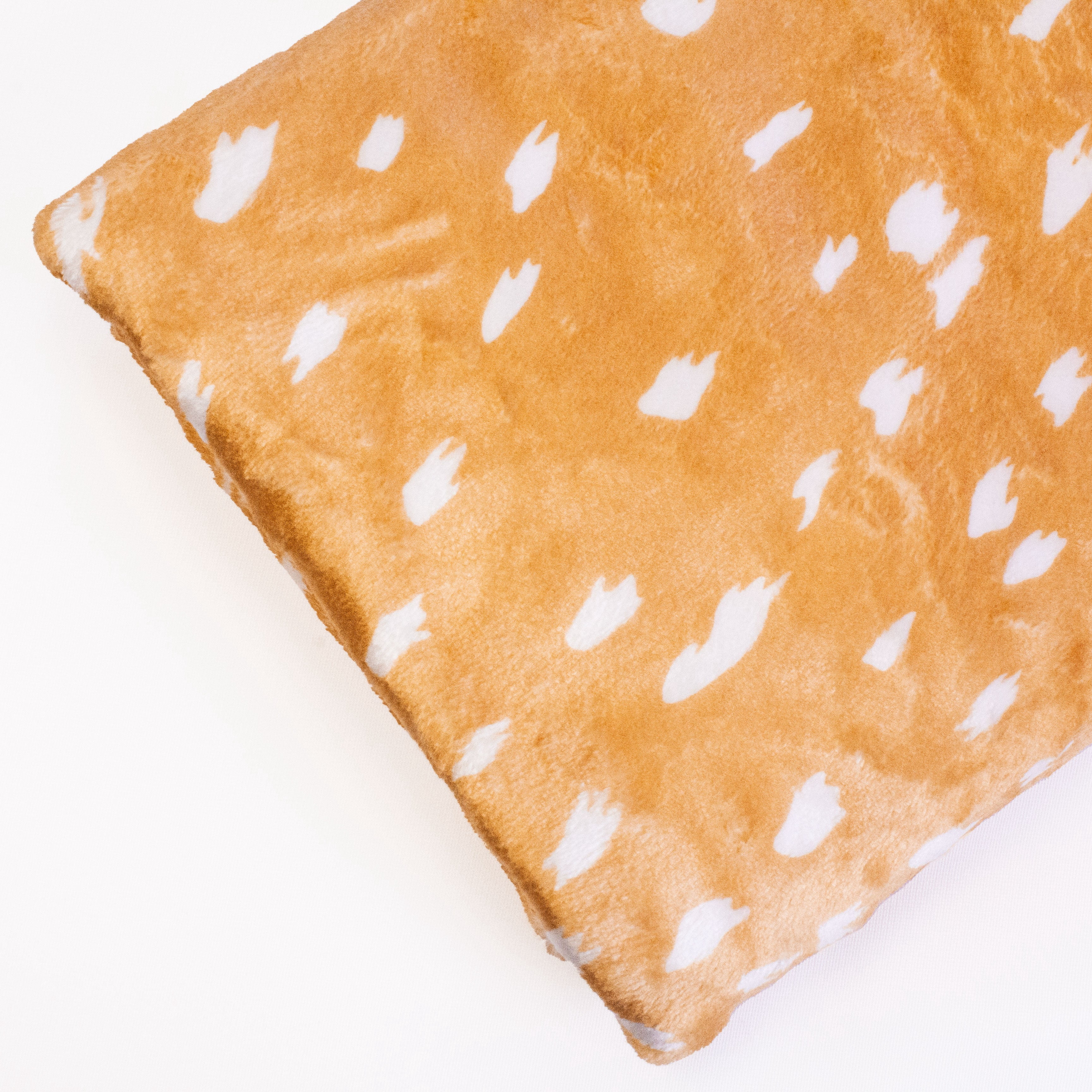 Everything Comfy Deer Fawn Print Decorative Throw Blanket, 30" X 40", Tan