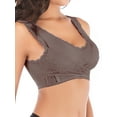 thumbnail image 2 of YouLoveIt Women's Seamless Sports Bra Padded Stretch Fitness Tops Workout Sports Bra  Cross Front Side Buckle Bra Yoga Workout Sports Bra, 2 of 8