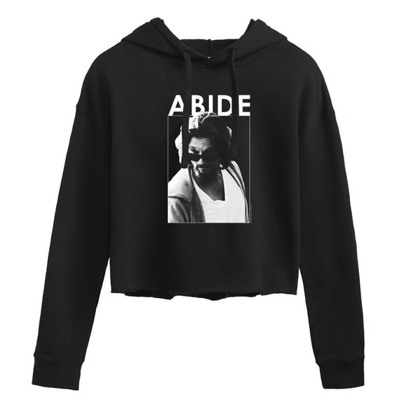 The Big Lebowski - Abide - Juniors Cropped Pullover Hoodie