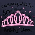 thumbnail image 3 of CafePress - Tiara 50Th Birthday Queen CW Women's V Neck DK Tee - Women's V-Neck Dark T-Shirt, 3 of 4