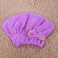 thumbnail image 3 of Toalla para el cabello de microfibra de secado rápido, toalla para el cabello súper absorbente para cabello mojado, accesorios de baño para mujeres con largo (púrpura), 3 of 5