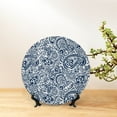 thumbnail image 6 of Kdxio Paisley4 Bone China Decorative Plate Ceramic Decorative Plate for Home Office Wall Stand Decorative Plates for Home Bedroom-8in, 6 of 6