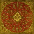 thumbnail image 1 of Ahgly Company Machine Washable Indoor Square Persian Yellow Traditional Area Rugs, 8' Square, 1 of 4
