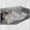 thumbnail image 5 of Saying Soft Flannel Fleece Throw Blanket, Colorful Find the Beauty in Everyday Writing with Curls, Cozy Plush for Indoor and Outdoor Use, 60" x 80", Wh,te Multicolor, by Ambesonne, 5 of 5