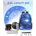 thumbnail image 3 of Basketball Bag Backpack for Men Women with Ball & Shoes Compartment 30L Capacity Lightweight Breathable Soccer Ball Bag Backpack Fit Volleyball Football Sports Travel School Gym, 3 of 6