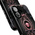 thumbnail image 2 of Gothic Coffin Skull Phone Case for iPhone 16/15/14/13/12/11 Pro, Pro Max, Mini, Plus – Cute Pink Black Halloween Dual Layer Phone Cover, 2 of 6