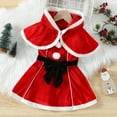 thumbnail image 2 of FDDMis Girls Green Christmas Dress Christmas Outfits Dress White 2t Dresses for Toddler Girls Birthday Gift Gifts for 8 Year Old Girls New Born Baby, Red 12-18 Months, 2 of 9