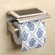 thumbnail image 3 of Portarrollos de papel higiénico, soporte para papel higiénico, estante para teléfono móvil, montaje en pared con adhesivo o perforación, acero inoxidable SUS304, 3 of 5