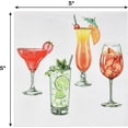 thumbnail image 2 of Gift Boutique Tropical Cocktail Beverage Napkins, 100 Count, 3-Ply Disposable Paper Party Napkins, Summer Drinks Design, 5x5 Folded, Multicolor, 2 of 7