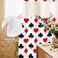 thumbnail image 1 of No Hook Shower Curtain with Built-in Rings - Poker Game Texture Washable Waterproof Fabric Bathroom Curtains for Hotel,Rentals, 72 X 72 Inch Long , Red Black Casino Pattern, 1 of 8
