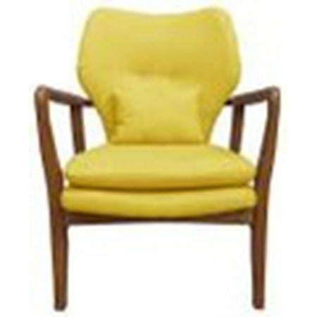 Bethany Wood Fabric Mid-Century Arm Accent Chair
