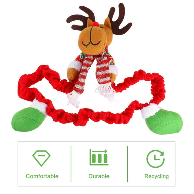 OUNONA Housse d'Écran d'Ordinateur en Tissu Rouge Design Élan de Noël Protecteur d'Affichage Décoratif