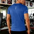 thumbnail image 5 of VSSSJ Mens Workout Shirts Quick Dry Gym Short Sleeve Tshirts Running Athletic Crew Neck Loose Breathable Tops Moisture Wicking Tee Blue XXXL, 5 of 9