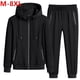 thumbnail image 2 of WINSTAND Conjuntos de ropa deportiva de talla grande para hombre, nueva ropa de primavera y otoño, traje de pantalones con capucha para hombre, sudadera + pantalones deportivos de 2 piezas 8XL, 2 of 4