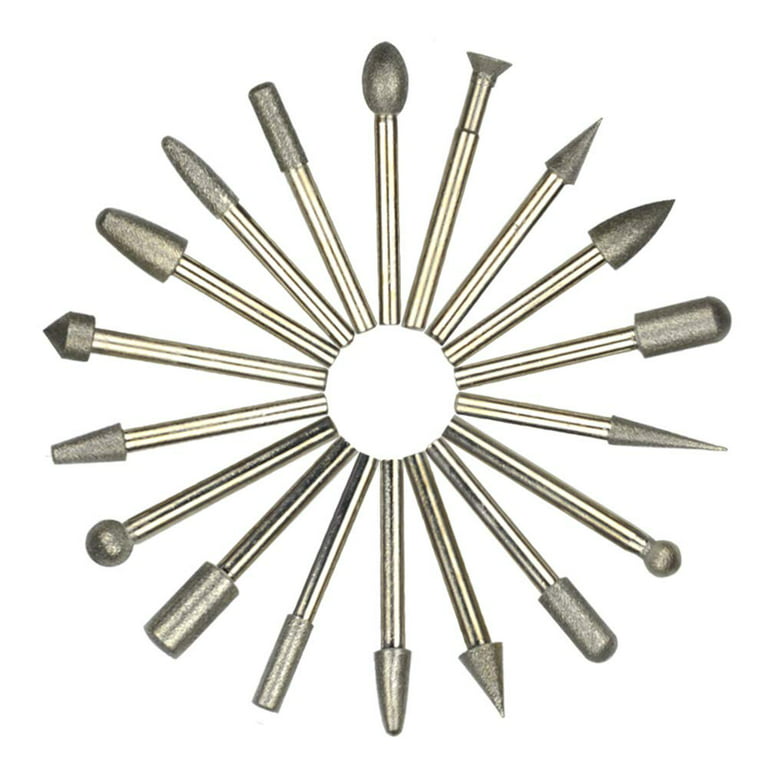 20Pcs Diamond Burr Bits Drill Bits Set Rotary Multi Dremel Tool Accessories  Kit