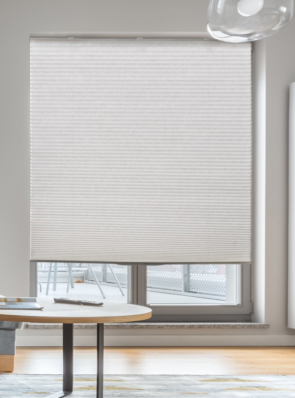 Lumi Room Darkening Cordless Honeycomb POP Shades, White, 30" W x 64" H